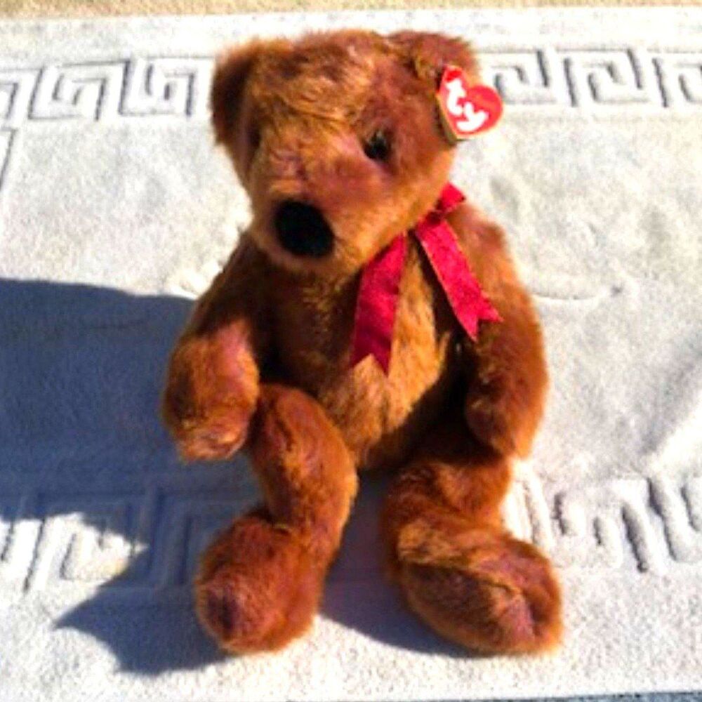 Taffybeary Classic Beanie Buddies Bear . TY Beanie Buddies . 1999 Retired 14"